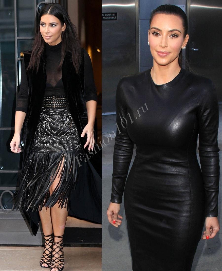 Стильные образы с черной одеждой от Ким Кардашян