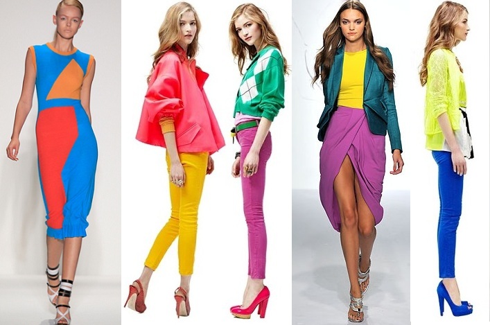 Как сочетать яркие цвета в одежде