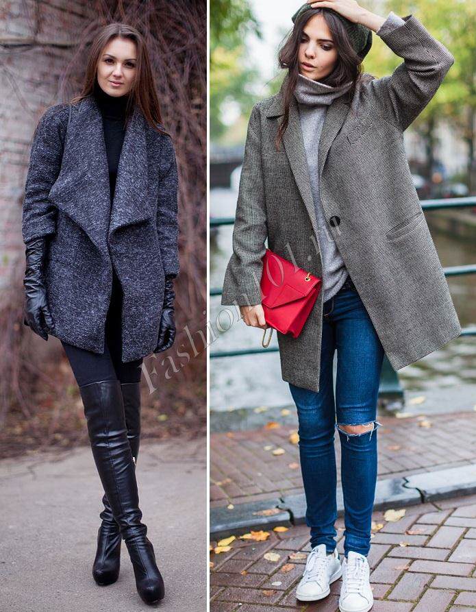 Водолазка и модное пальто