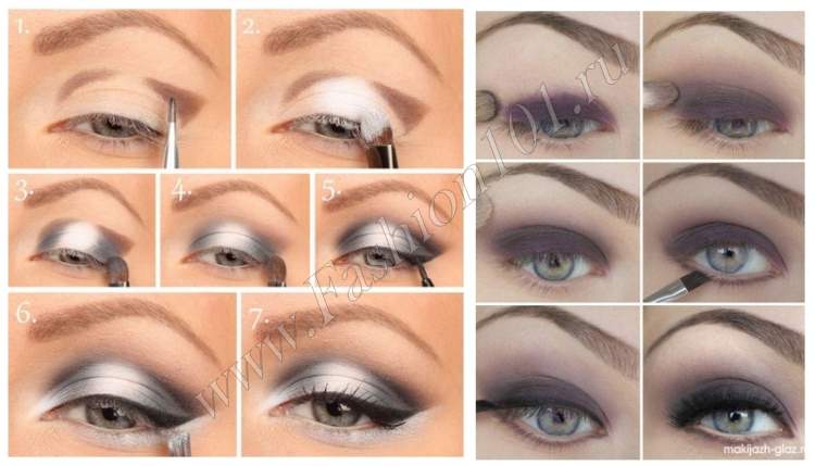 Фото инструкция пошагового макияжа серых глаз