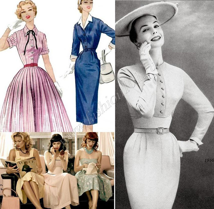 Платья 50-х годов