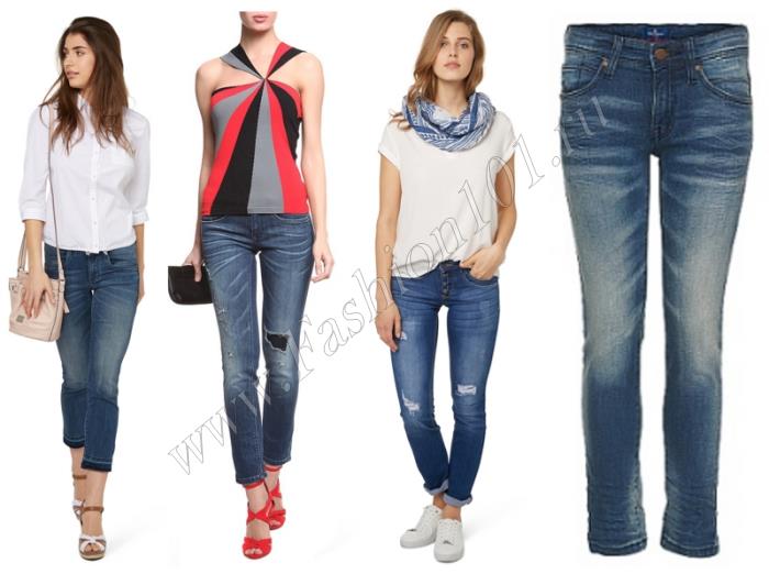 Летний гардероб для женщины немыслим без укороченных джинсов в стиле деним